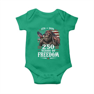 Bigfoot 250 Years Of Freedom Baby Onesie Patriotic Sasquatch Lover TS12 Irish Green Print Your Wear