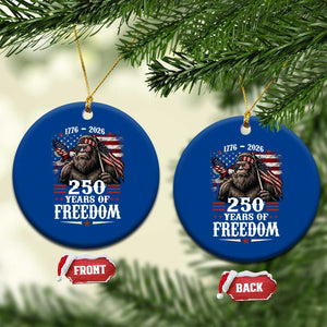 Bigfoot 250 Years Of Freedom Ceramic Ornament Patriotic Sasquatch Lover TS12 1pc Blue Print Your Wear