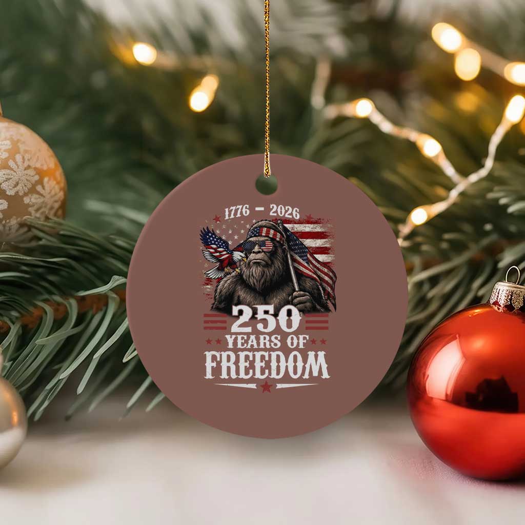 Bigfoot 250 Years Of Freedom Ceramic Ornament Patriotic Sasquatch Lover TS12 1pc Mocha Print Your Wear