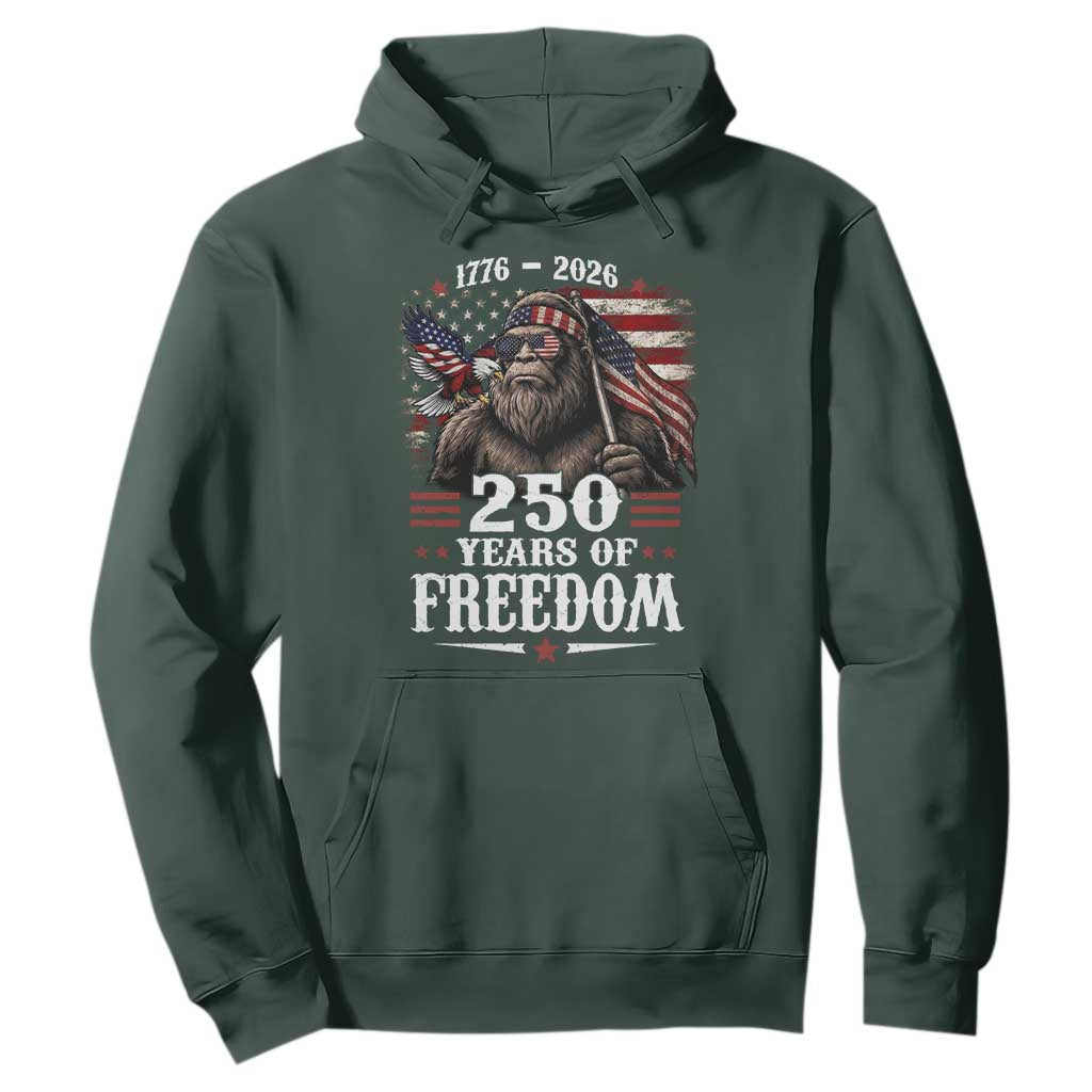 Bigfoot 250 Years Of Freedom Hoodie Patriotic Sasquatch Lover