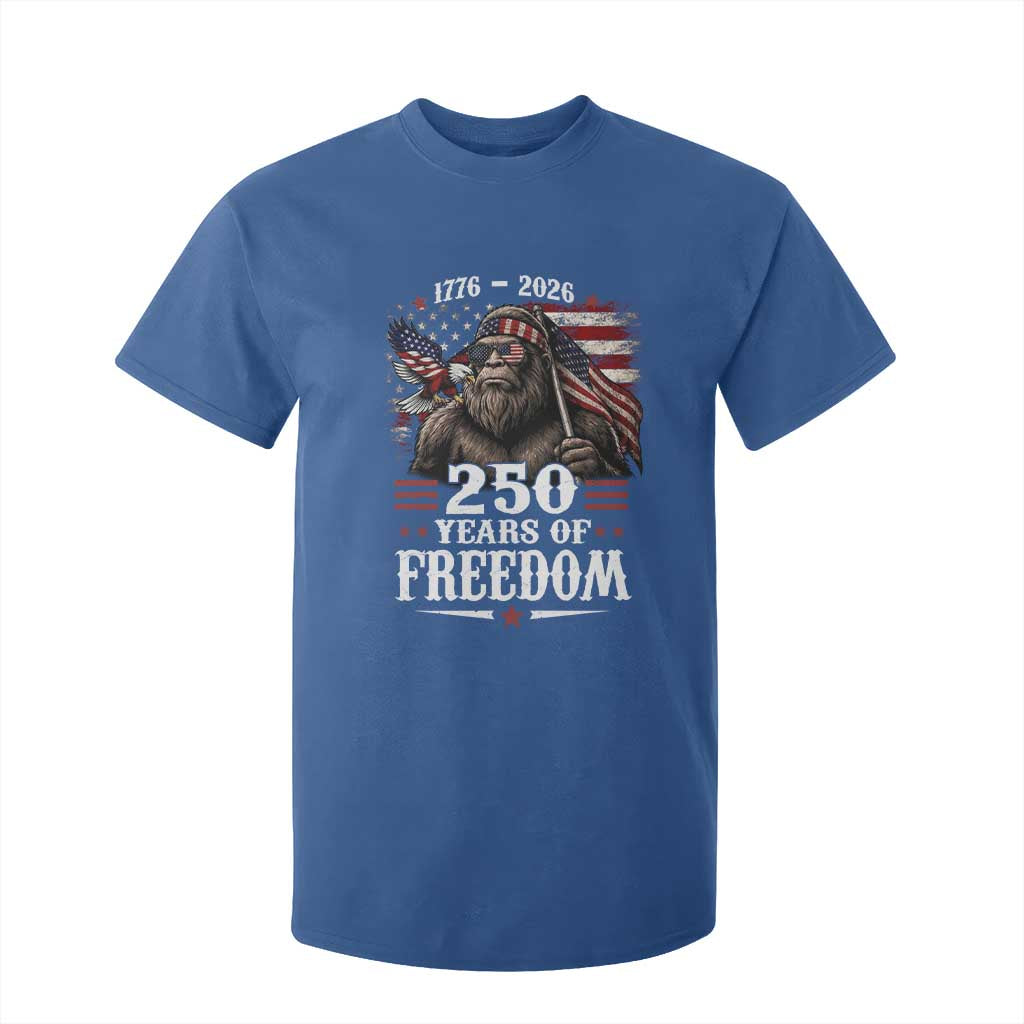 Bigfoot 250 Years Of Freedom T Shirt For Kid Patriotic Sasquatch Lover TS12 Royal Blue Print Your Wear
