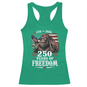 Bigfoot 250 Years Of Freedom Racerback Tank Top Patriotic Sasquatch Lover TS12 Irish Green Print Your Wear