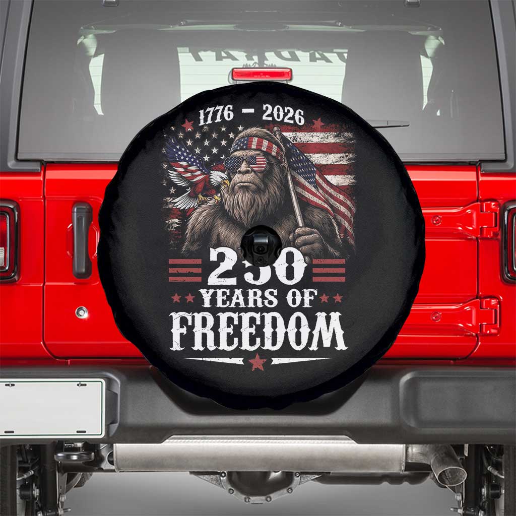 Bigfoot 250 Years Of Freedom Spare Tire Cover Patriotic Sasquatch Lover