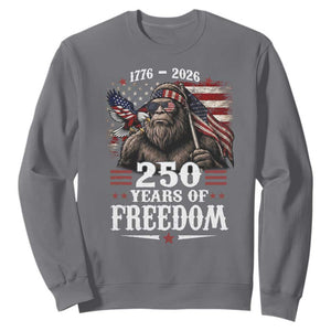 Bigfoot 250 Years Of Freedom Sweatshirt Patriotic Sasquatch Lover