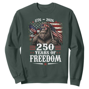 Bigfoot 250 Years Of Freedom Sweatshirt Patriotic Sasquatch Lover