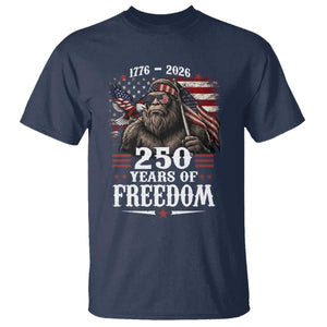Bigfoot 250 Years Of Freedom T Shirt Patriotic Sasquatch Lover TS12 Navy Print Your Wear