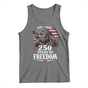 Bigfoot 250 Years Of Freedom Tank Top Patriotic Sasquatch Lover TS12 Black Heather Print Your Wear