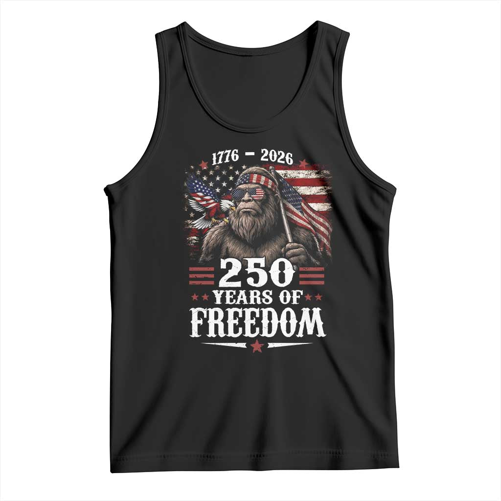 Bigfoot 250 Years Of Freedom Tank Top Patriotic Sasquatch Lover TS12 Black Print Your Wear