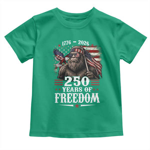 Bigfoot 250 Years Of Freedom Toddler T Shirt Patriotic Sasquatch Lover TS12 Irish Green Print Your Wear