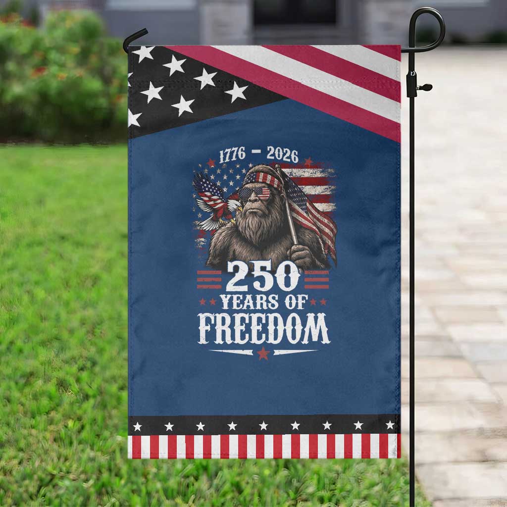 Bigfoot 250 Years Of Freedom Patriotic Garden Flag Sasquatch Lover TS12 Classic Blue Black Print Your Wear