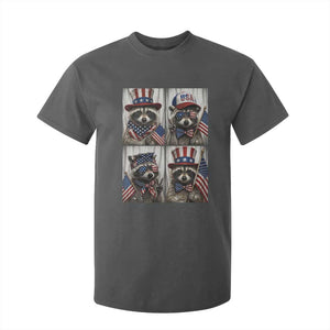 Funny Patriotic Raccoon Selfie T Shirt For Kid USA Flag Red White And Blue Graphic