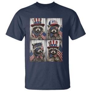 Funny Patriotic Raccoon Selfie T Shirt USA Flag Red White And Blue Graphic TS12 Navy Print Your Wear