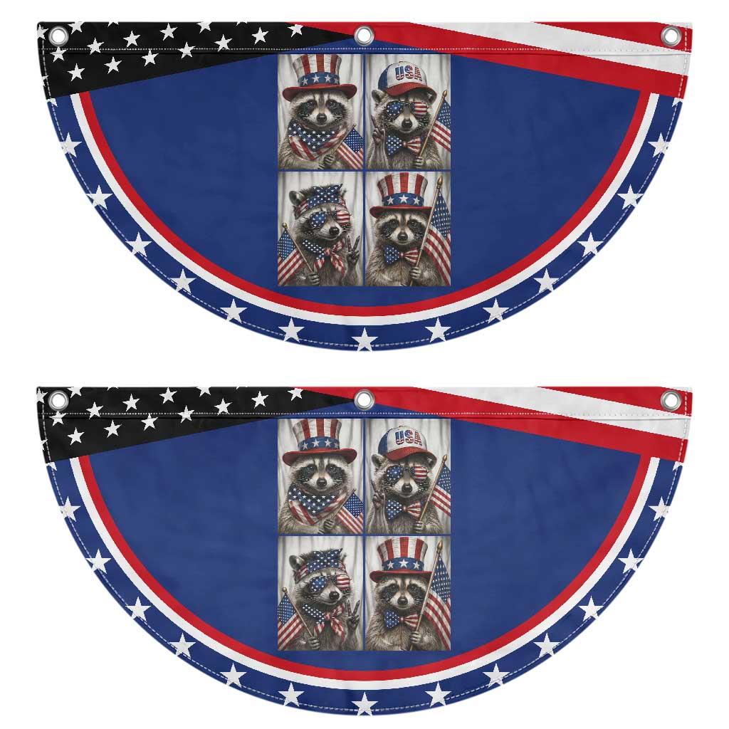 Funny Raccoon Selfie Patriotic Fan Flag USA Flag Red White And Blue Graphic TS12 2pcs pack Classic Navy Print Your Wear