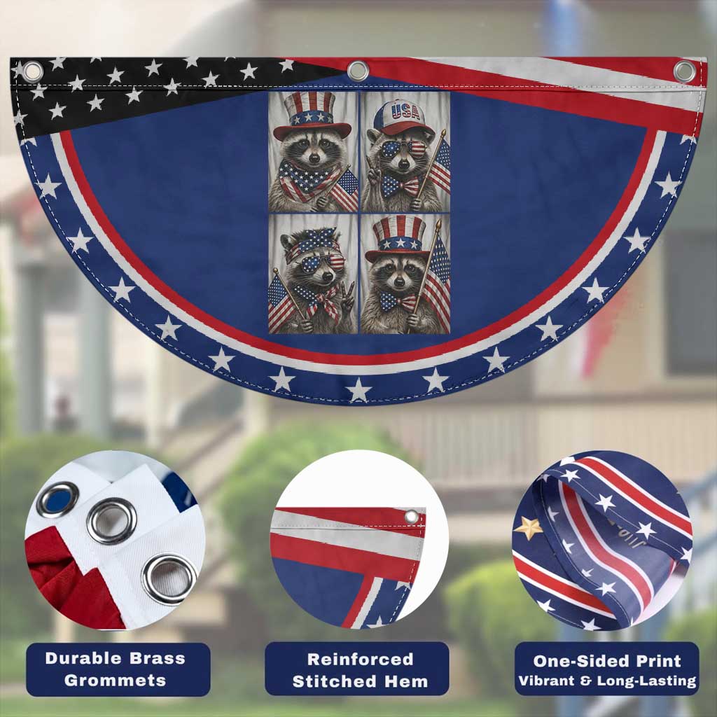 Funny Raccoon Selfie Patriotic Fan Flag USA Flag Red White And Blue Graphic