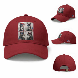 Patriotic Horse Selfie Squad Baseball Cap USA Flag Red White And Blue Graphic