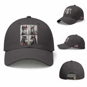 Patriotic Horse Selfie Squad Baseball Cap USA Flag Red White And Blue Graphic