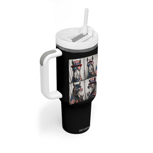 Patriotic Horse Selfie Squad Tumbler With Handle USA Flag Red White And Blue Graphic TS12 Print Your Wear