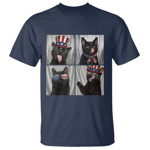 Funny Patriotic Black British Shorthair Cat Selfie T Shirt TS12 Navy Print Your Wear