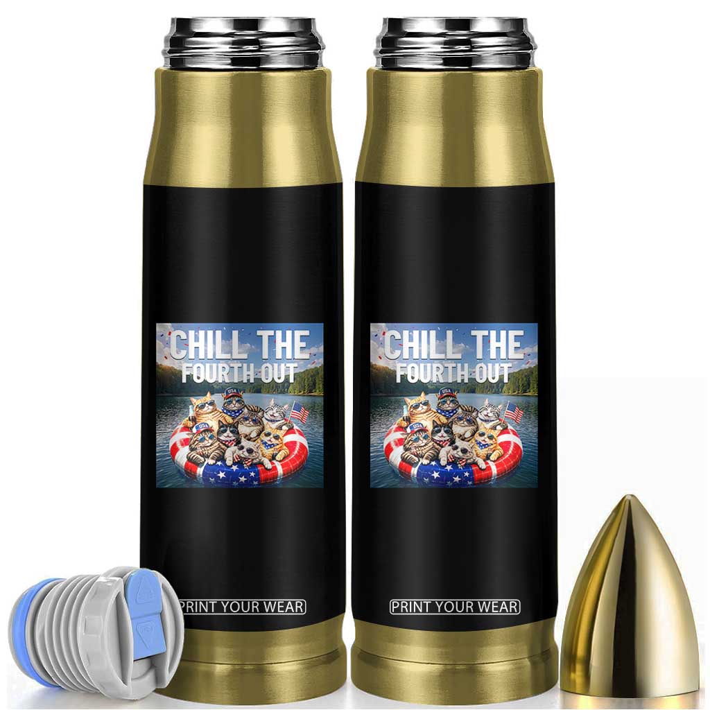 Funny Americana Cat Squad Bullet Tumbler Chill The Fourth Out TS12 Black Print Your Wear
