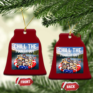 Funny Americana Cat Squad Ceramic Ornament Chill The Fourth Out TS12 Print Your Wear