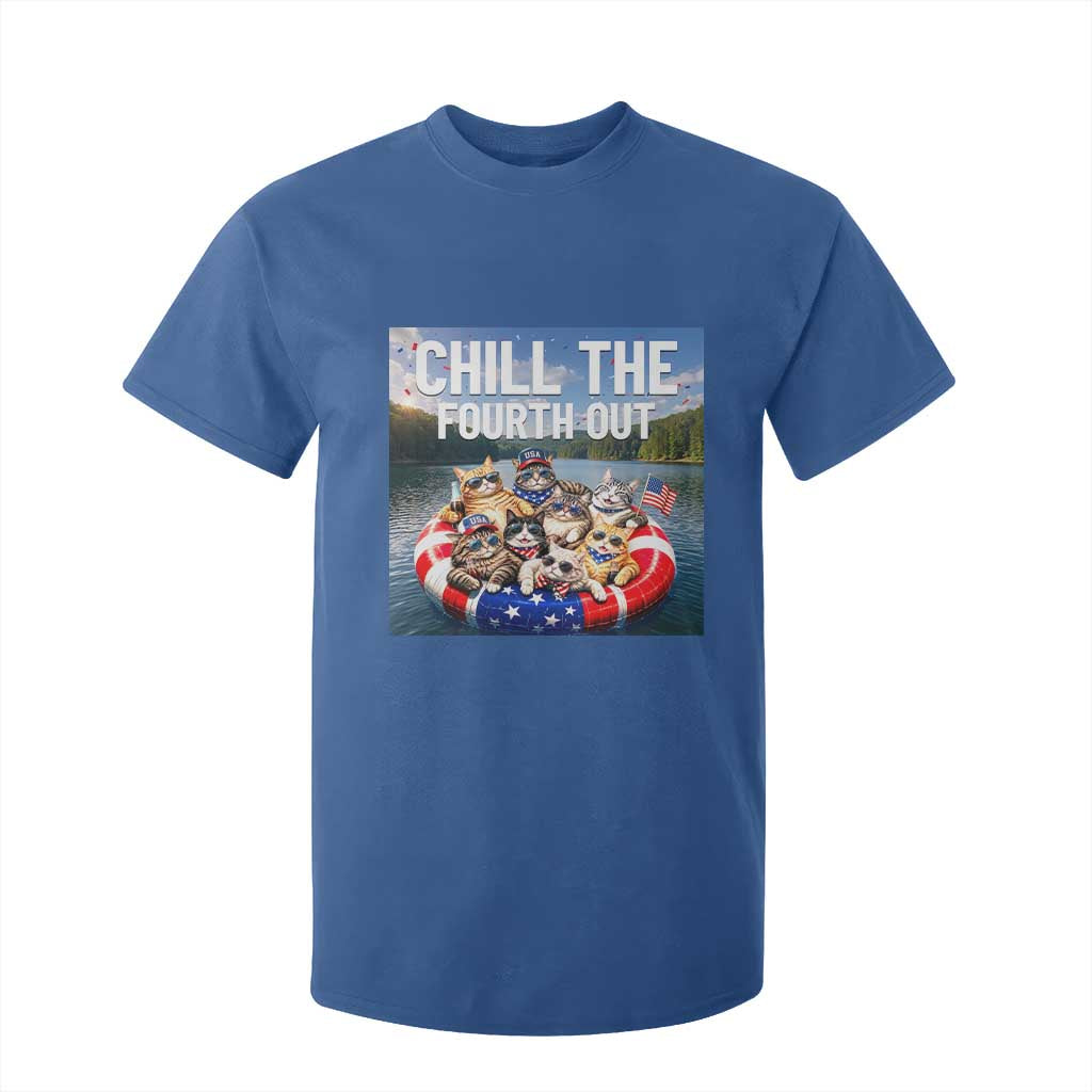 Funny Americana Cat Squad T Shirt For Kid Chill The Fourth Out