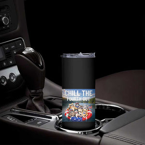 Funny Americana Cat Squad Skinny Tumbler Chill The Fourth Out TS12 Print Your Wear