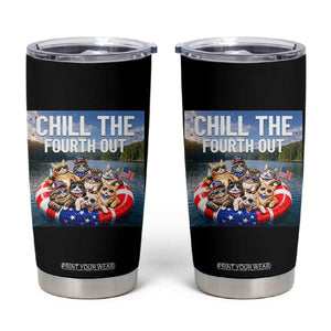 Funny Americana Cat Squad Tumbler Cup Chill The Fourth Out TS12 Black Print Your Wear