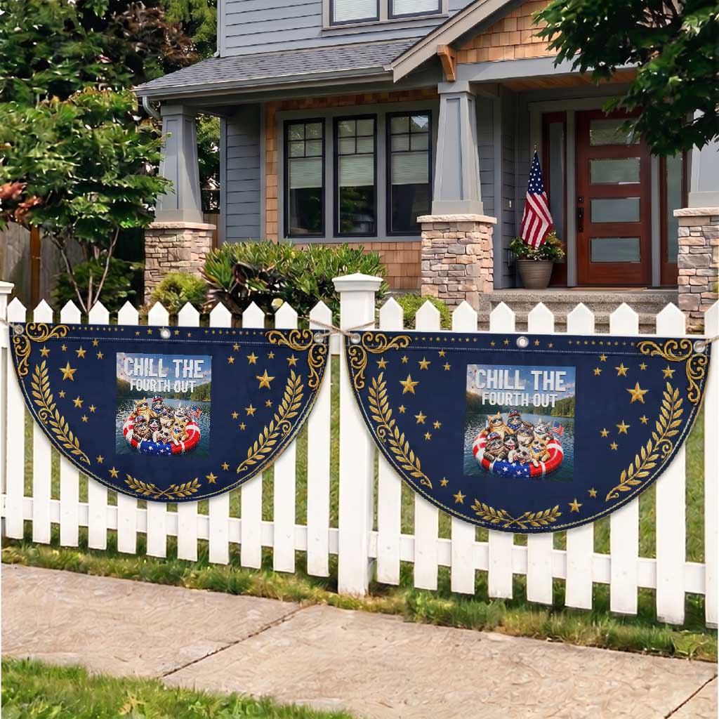 Funny Americana Cat Squad Patriotic Fan Flag Chill The Fourth Out