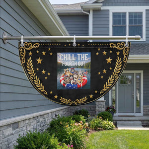 Funny Americana Cat Squad Patriotic Fan Flag Chill The Fourth Out