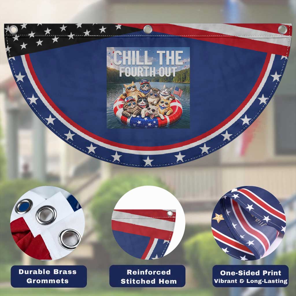 Funny Americana Cat Squad Patriotic Fan Flag Chill The Fourth Out