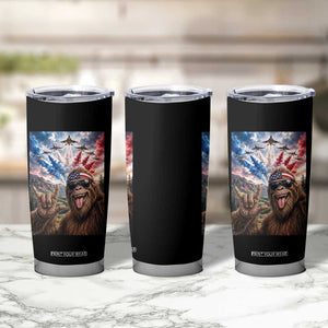 Patriotic Bigfoot 4th Of July Selfie Tumbler Cup Funny USA Freedom Jet Fighter Graphic TS12 Print Your Wear