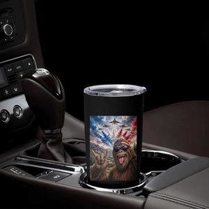 Patriotic Bigfoot 4th Of July Selfie Tumbler Cup Funny USA Freedom Jet Fighter Graphic TS12 Print Your Wear