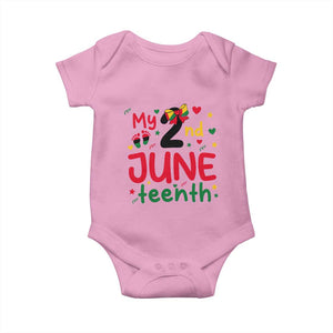 My Second Juneteenth Baby Onesie African American Baby Freedom Day TS12 Light Pink Print Your Wear