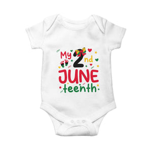 My Second Juneteenth Baby Onesie African American Baby Freedom Day TS12 White Print Your Wear