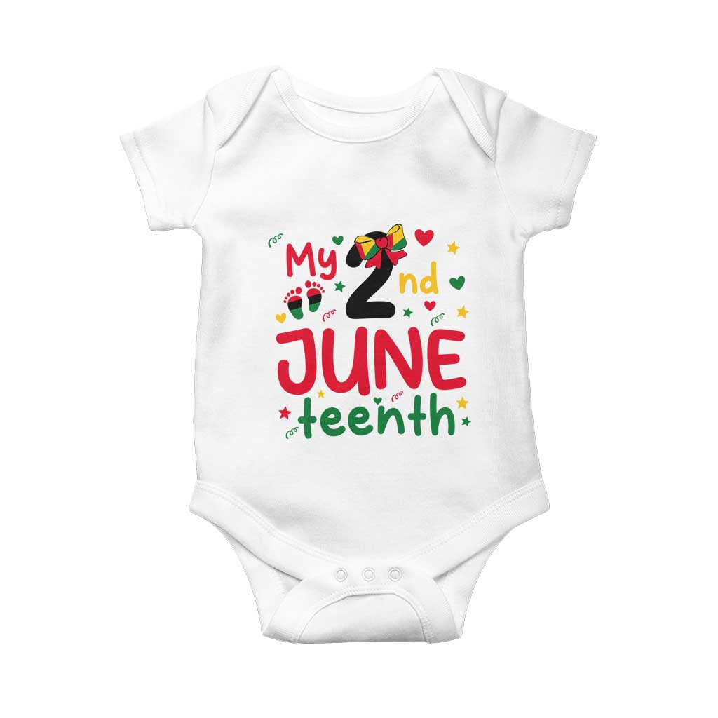 My Second Juneteenth Baby Onesie African American Baby Freedom Day TS12 White Print Your Wear