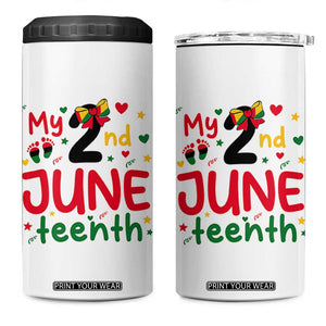 My Second Juneteenth 4 in 1 Can Cooler Tumbler African American Baby Freedom Day TS12 One Size: 16 oz White Print Your Wear