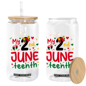 My Second Juneteenth Glass Can African American Baby Freedom Day