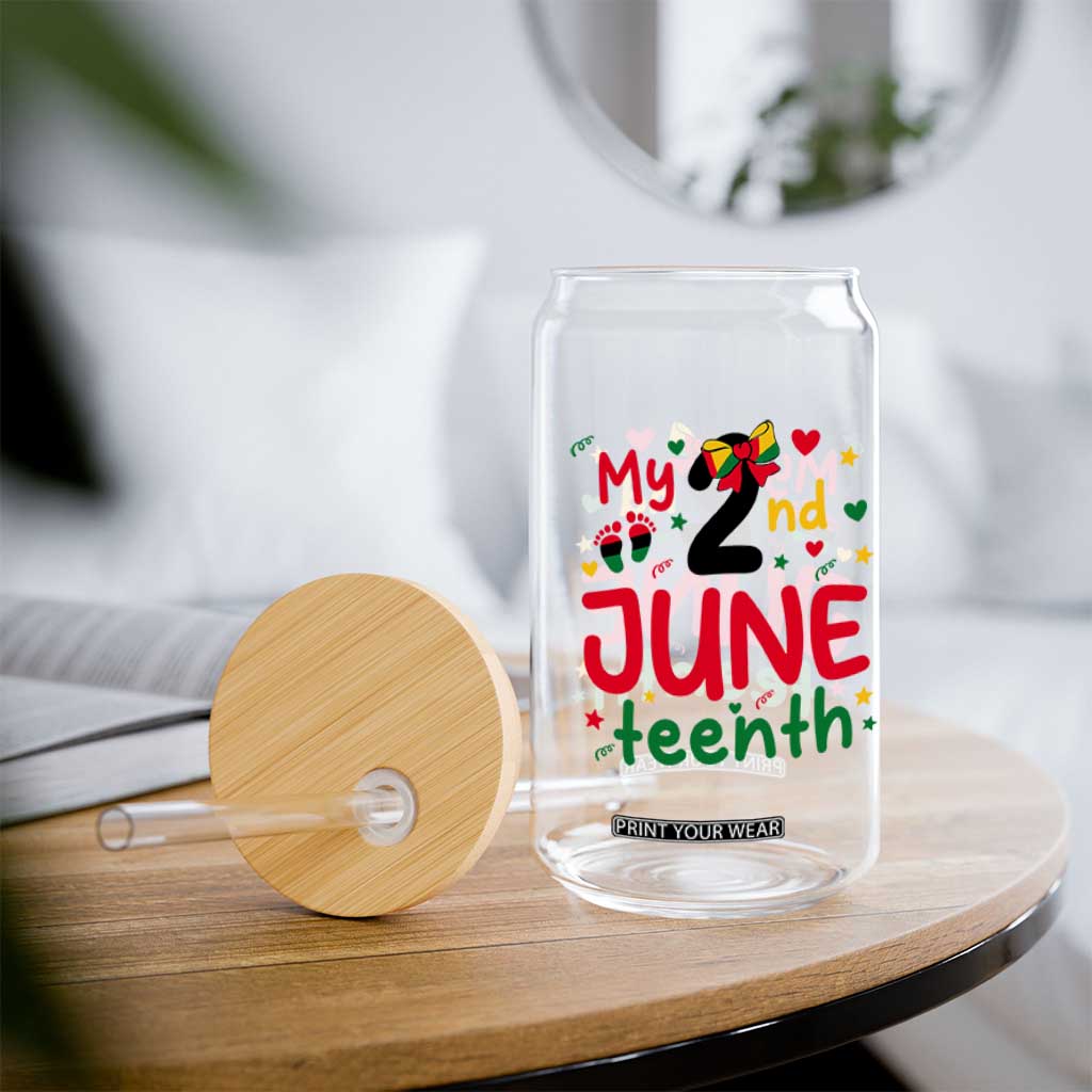 My Second Juneteenth Glass Can African American Baby Freedom Day