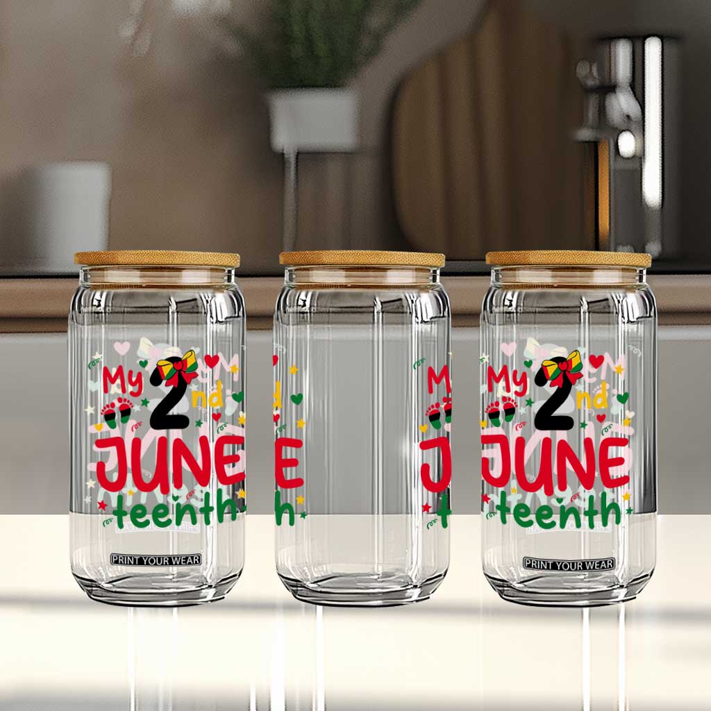 My Second Juneteenth Glass Can African American Baby Freedom Day