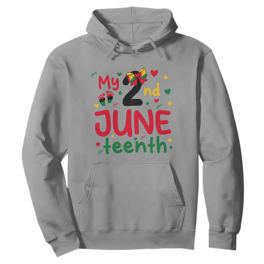 My Second Juneteenth Hoodie African American Baby Freedom Day TS12 Sport Gray Print Your Wear