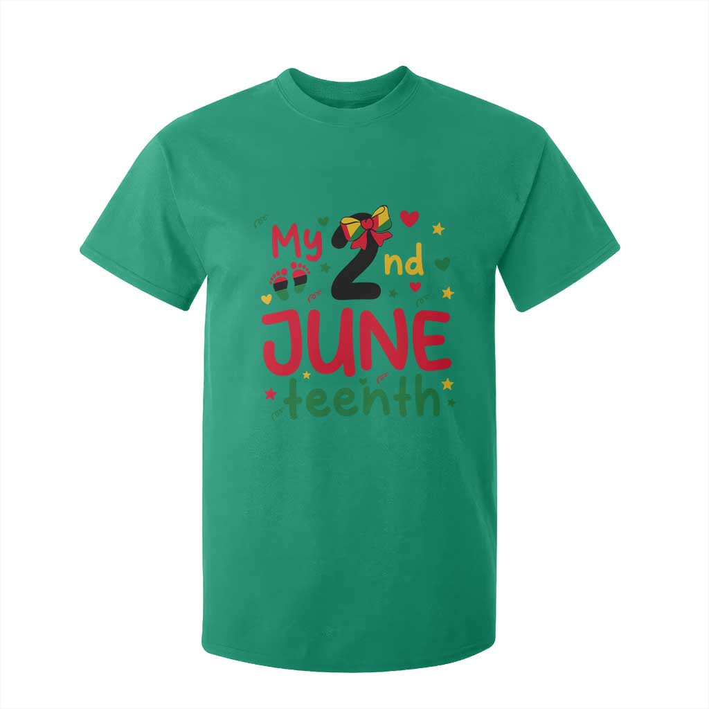 My Second Juneteenth T Shirt For Kid African American Baby Freedom Day TS12 Irish Green Print Your Wear