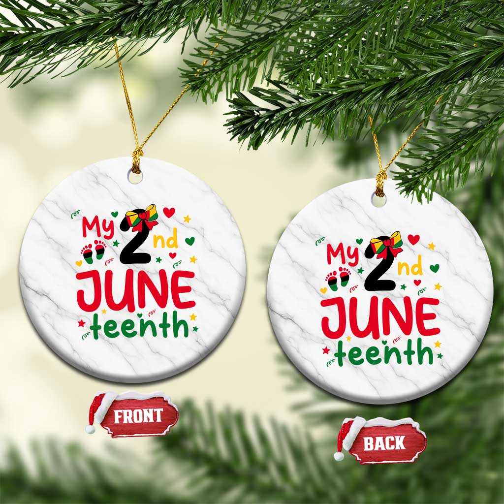 My Second Juneteenth Ceramic Ornament African American Baby Freedom Day