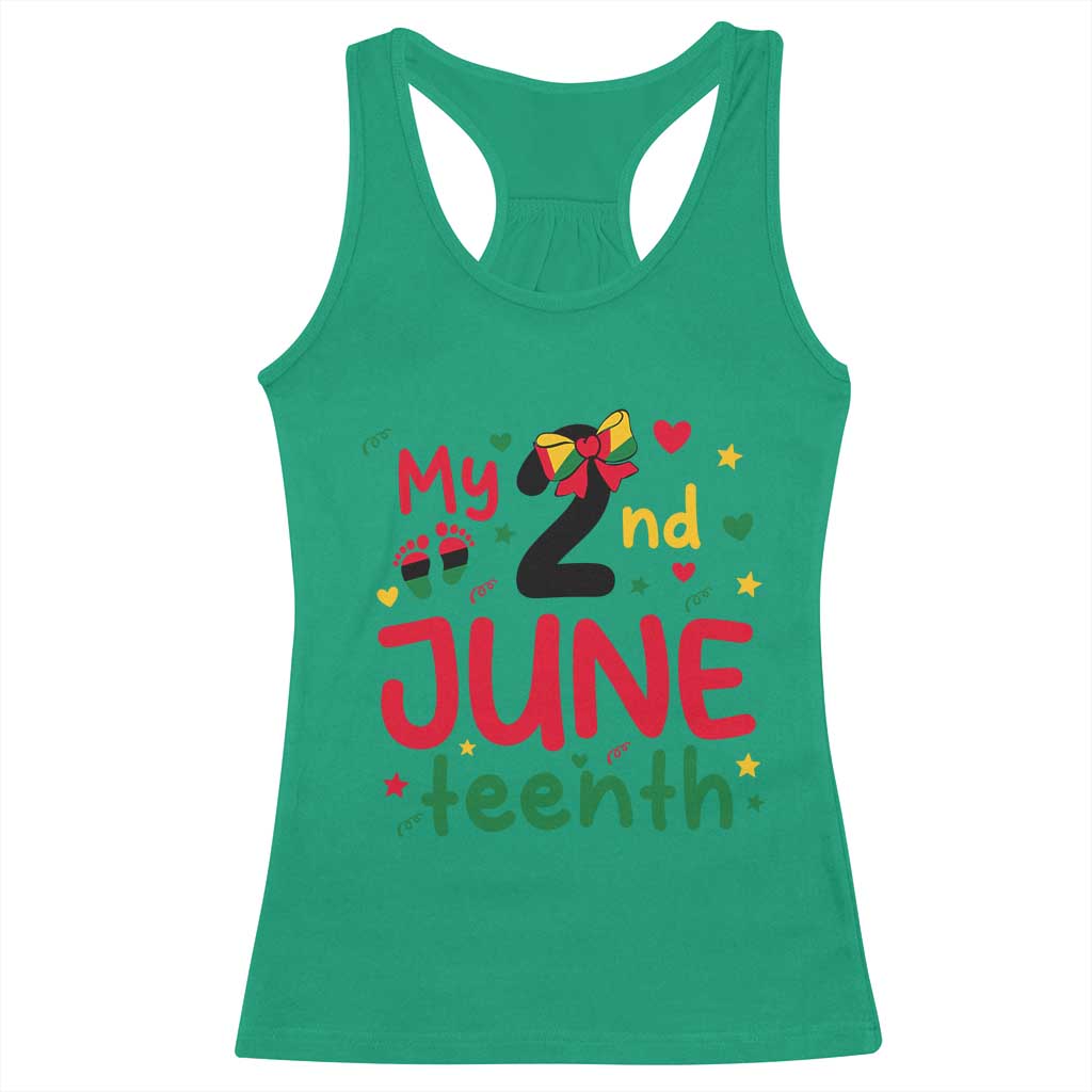 My Second Juneteenth Racerback Tank Top African American Baby Freedom Day TS12 Irish Green Print Your Wear