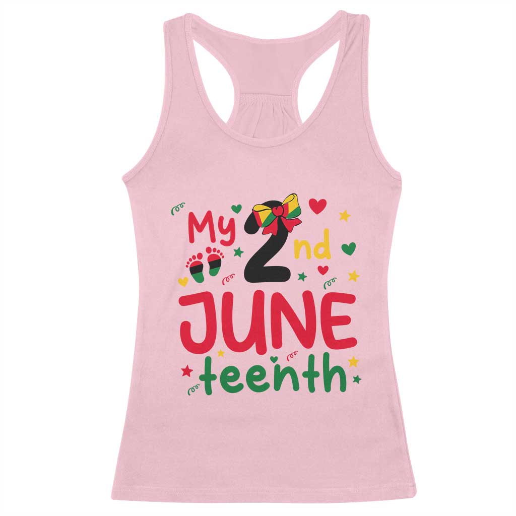My Second Juneteenth Racerback Tank Top African American Baby Freedom Day TS12 Light Pink Print Your Wear