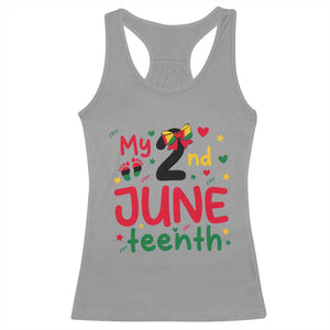 My Second Juneteenth Racerback Tank Top African American Baby Freedom Day TS12 Sport Gray Print Your Wear