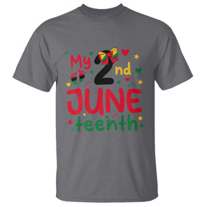 My Second Juneteenth T Shirt African American Baby Freedom Day TS12 Charcoal Print Your Wear
