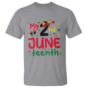My Second Juneteenth T Shirt African American Baby Freedom Day TS12 Sport Gray Print Your Wear