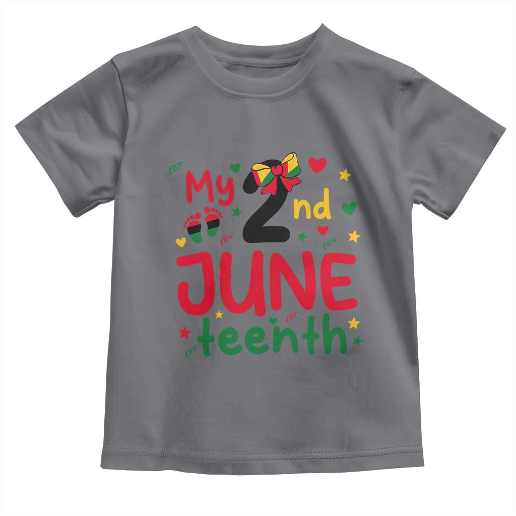 My Second Juneteenth Toddler T Shirt African American Baby Freedom Day TS12 Charcoal Print Your Wear