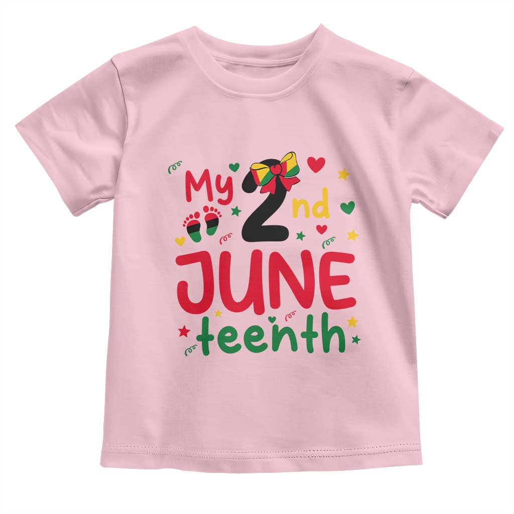 My Second Juneteenth Toddler T Shirt African American Baby Freedom Day TS12 Light Pink Print Your Wear