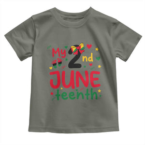 My Second Juneteenth Toddler T Shirt African American Baby Freedom Day TS12 Military Green Print Your Wear